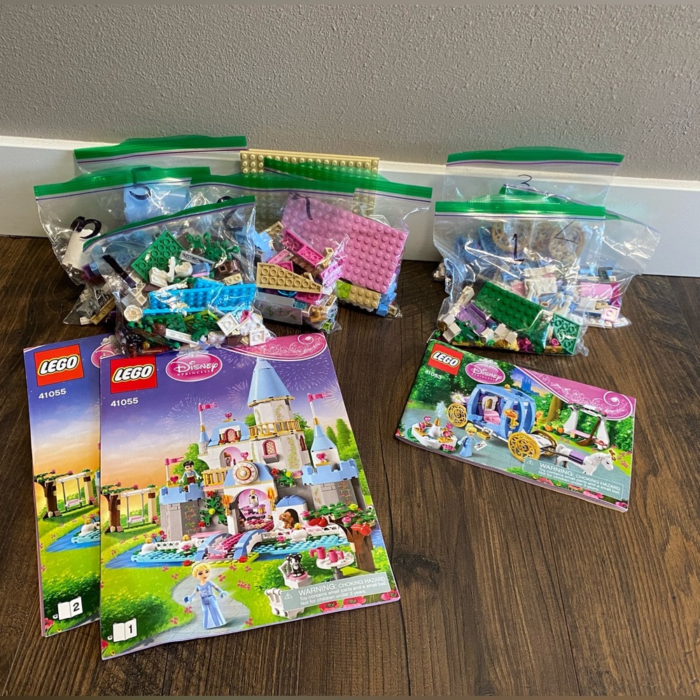 LEGO Disney Princess Cinderella Romantic Castle AND Cinderella’s Dream Carriage - Picture 1 of 5